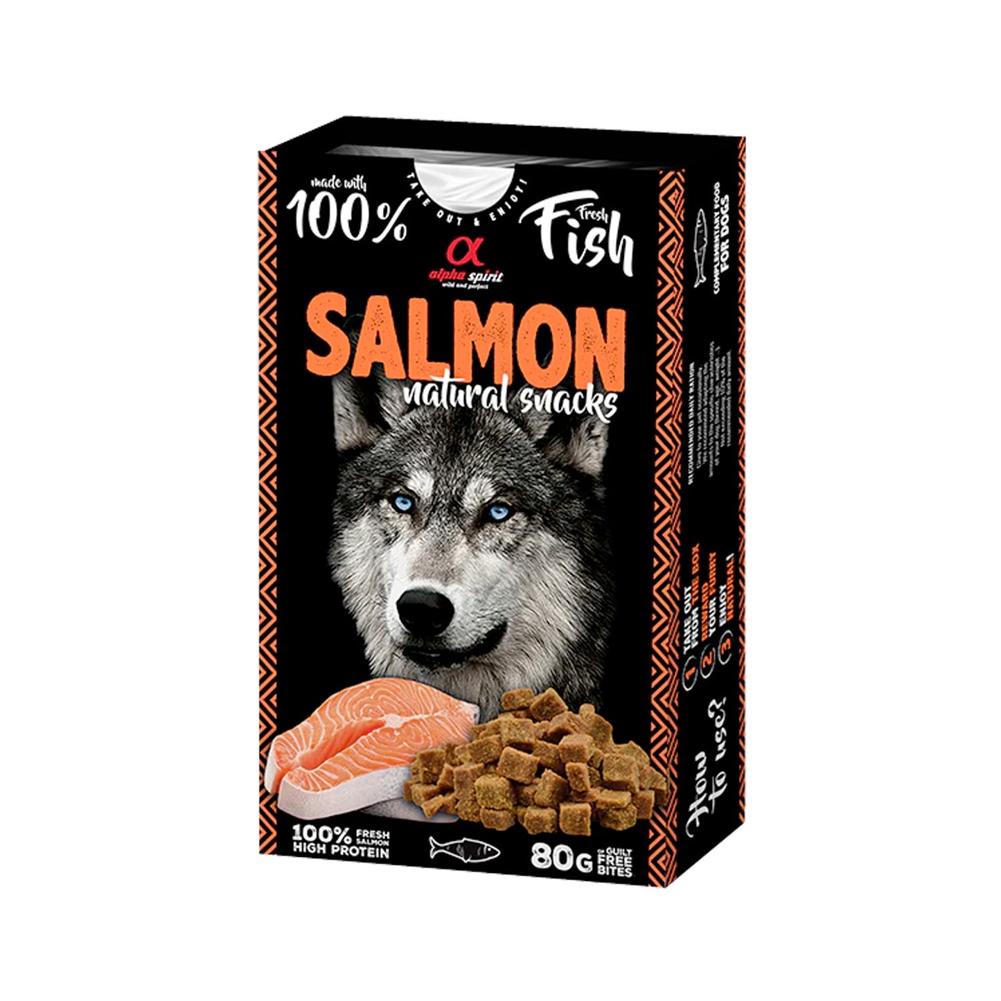 Alpha Spirit Natural Snacks for Dogs – Salmon (80g)