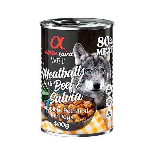Alpha Spirit Meatballs Beef and Salvia for Dog (400g)