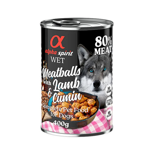 Alpha Spirit Meatballs Lamb and Cumin for Dog (400g)