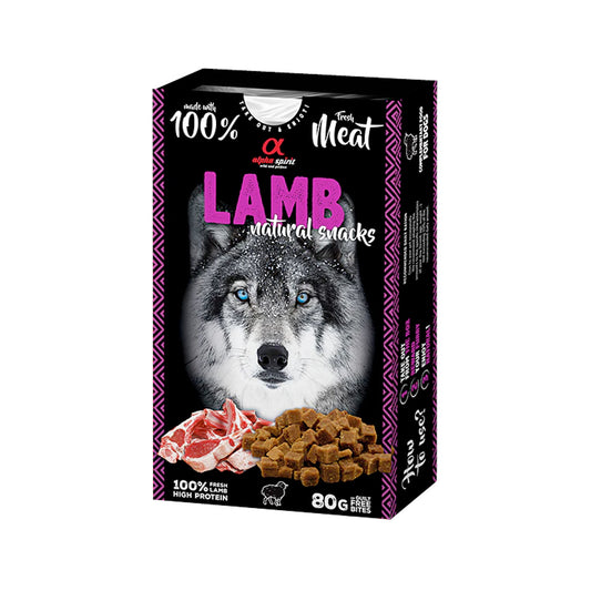 Alpha Spirit Natural Snacks for Dogs – Lamb (80g)