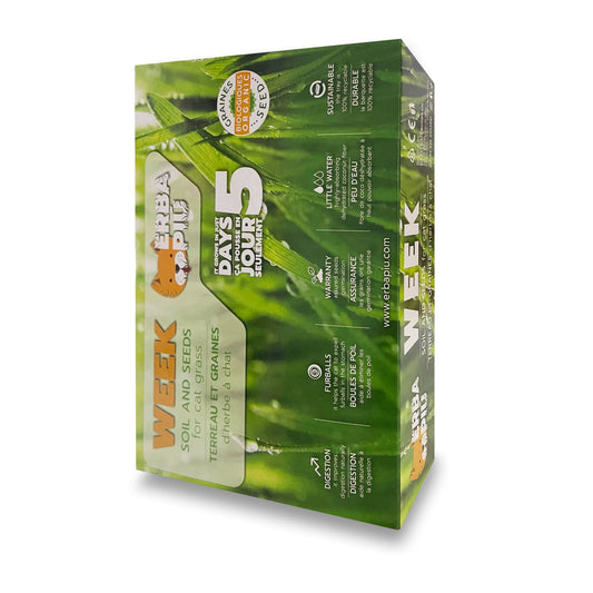 Erba Piu - Week Soil and Seeds Kit for Cat Grass