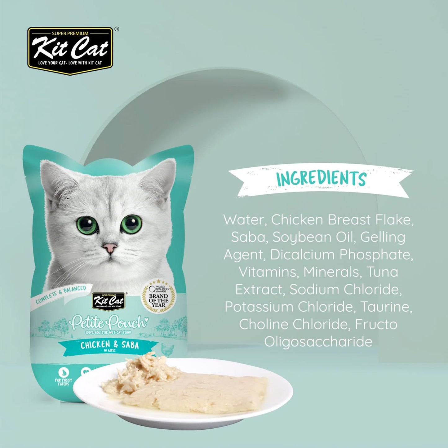Kit Cat Petite Pouch 70g – Chicken & Saba
