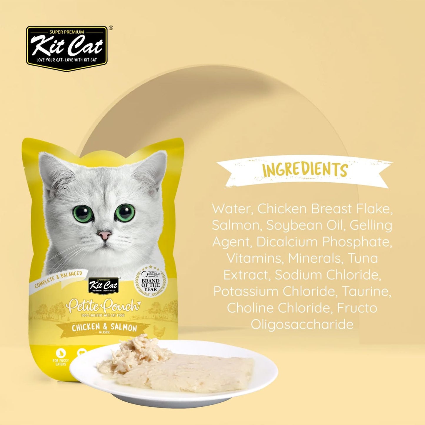 Kit Cat Petite Pouch 70g – Chicken & Salmon