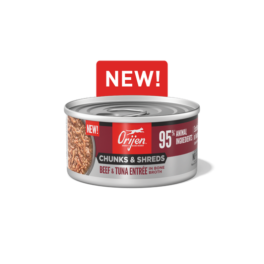 Orijen Chunks & Shreds, Beef & Tuna Entrée - Adult