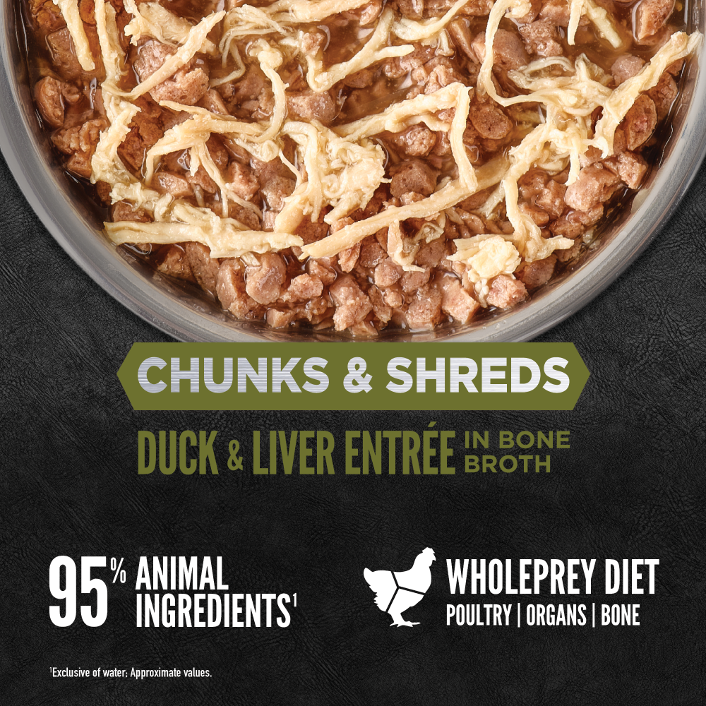 Orijen Chunks & Shreds, Duck & Liver Entrée - Adult