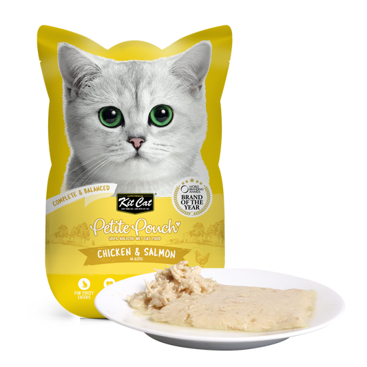 Kit Cat Petite Pouch 70g – Chicken & Salmon