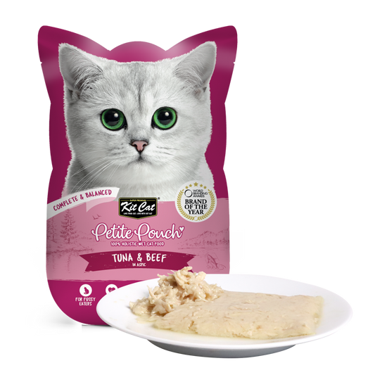 Kit Cat Petite Pouch 70g – Tuna & Beef