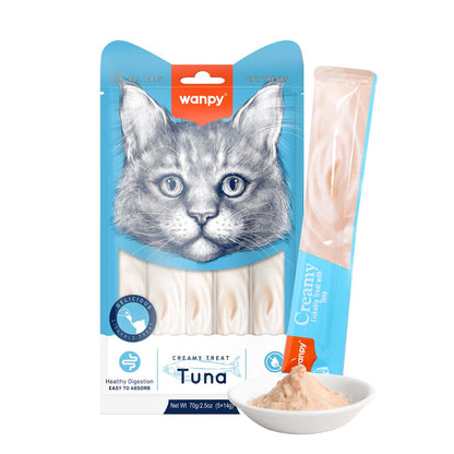 Wanpy Creamy Lickable Cat Treats – Tuna