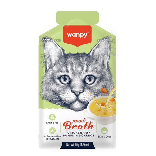 Wanpy Meat Broth Chicken with Pumpkin & Carrot for Cats (50g)